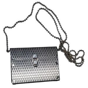 Wendy Stevens Stainless Steel Silver Chain Crossbody Bag